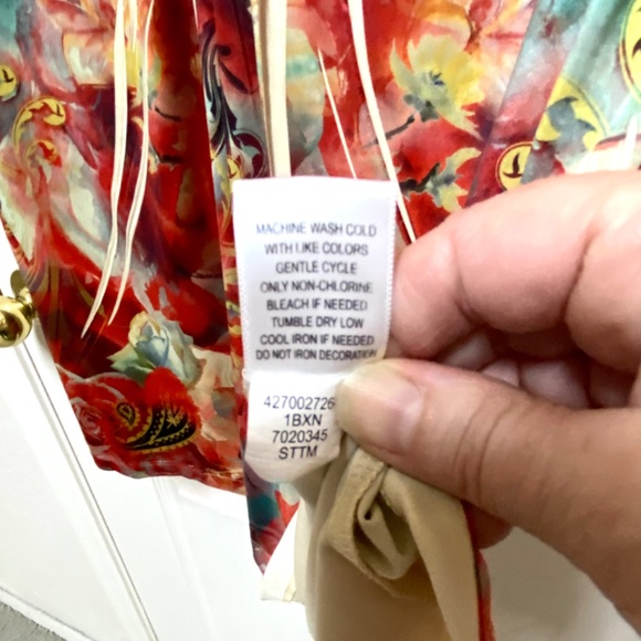 Boho Artsy Embellished Empire Waist Tunic Top Plus Size 3X live and let live - Picture 9 of 9